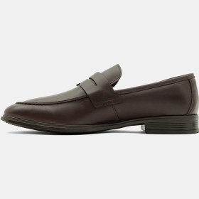 Resim Desa Erkek Koyu Kahve Klasik Slip-On Deri Loafer 