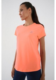 Resim Tommylife Tommy Life Yavruagzı Basic Kısa Kol Standart Kalıp O Yaka Kadın T-shirt - 97144 Yavruağzı 