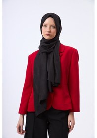 Resim Mirsoy Scarf Zerafet Desen Şal Siyah 
