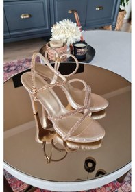 Resim 015 1030 Topukla Kadın Taşlı Topuklu Abiye Ayakkabı 001 