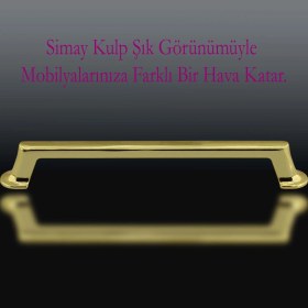 Resim Mobilya Mutfak Dolabı Çekmece Dolap Kapak Kulpu Düz Metal Kulpları Kulbu Kulpu 160 mm Altın 