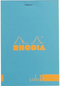 Resim Rhodia Basic Çizgili Bloknot Turquoise Kapak 90g 70 Yaprak A5 