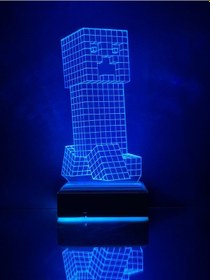 Resim Çocuklara Özel 3D Minecraft Led Masaüstü Ve Gece Lambası 