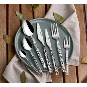 Resim Crystal 84 Parça Çatal Kaşık Bıçak Seti Kutulu Gümüş 