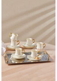 Resim Karaca Lal 6 Kişilik Büyük Boy Kahve Fincanı 110 ml 