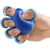 Resim 1pc Beş Parmak Grip Güçlendirici Top, Parmak Germe ve Felç Recovery Eğitimi için El Egzersizi, PU Malzeme, Şarj Edilmemiş Güç Modu 