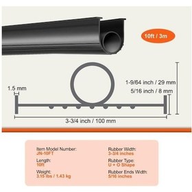 Resim Ortak Garaj Kapısı - Vevor - Depo İçin 3m Garaj Kapısı Kauçuk Contası. 