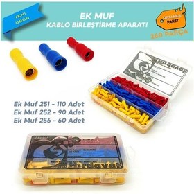 Resim Ek Muf Kablo Uzatma Terminali. Ortanca Paket 260 Parça 