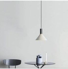 Resim Rsylight Retro Beyaz/Siyah Metal Dekoratif Tekli Kafe Mutfak Aydınlatma Avize Çap:30 Cm 