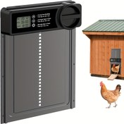Resim Otomatik Tavuk Kümesi Kapısı - Akıllı Zamanlayıcı ve LCD Ekranlı, Pil ile Çalışan Alüminyum Açıcı, Sıkışma Önleyici Sensör, 36V veya Daha Düşük Güç, Küçük Evcil Hayvanlar İçin İdeal 