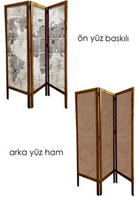 Resim Modacanvas Masif Ahşap Paravan 