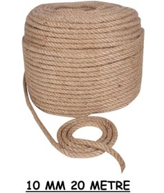 Resim Ambarope Jüt Halat 10 Mm 20 Metre Ip Halat Hasır Ip Dekor Ipi Jüt Kendir Jüt Çuval Ipi 