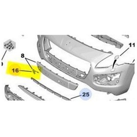 Resim Peugeot 3008 Ön Tampon Çeki Kapak 2013-2016 1611182680 1.6 Hdı 