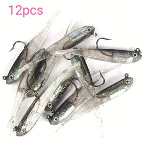Resim 12 adet Gerçekçi Küçük Balıkçılık Yemleri, 7.5cm - Paslanmaz Çelik İmitasyon Yemler, Koroziyona Dayanıklı, Tatlı ve Tuzlu Su Balıkçılığı için Üst Su Yüzme Yemleri 