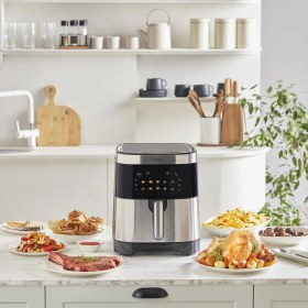 Resim Karaca Gourmet 9L Smart Color Screen Geniş Hazne Inox Airfryer 