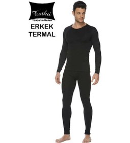 Resim Termal Takım Alt Üst Siyah 
