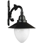 Resim Şanlı Bahçe Duvar Aydınlatma Aplik Şapkalı Ş859 Siyah 