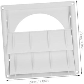 Resim PRETYZOOM Klima Havalandırma Kapağı Dış Mekan Plastik Panjurlu Kurutma Makinesi Havalandırma 150mm Çap 