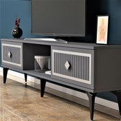 Resim 150 CM NİL TV SEHPASI (ALT MODÜL) ANTRASİT-GÜMÜŞ 