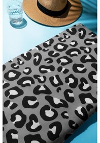 Resim Dijital Baskı Plaj Deniz Havlusu Leoparlı Desen Peştamal Hvl0016 Renkli 