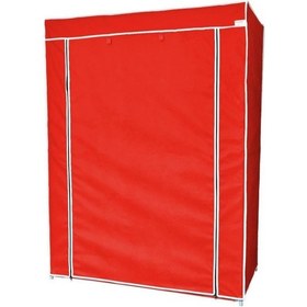 Resim Çelik Borulu Kırmızı Yorgan Hurcu Bez Dolap Yüklük Gardırop Kırmızı 