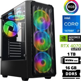 Resim Xaser Delux X86 I7 14700F 16GB Ddr5 Ram 1tb M.2 Nvme SSD 12GB RTX4070 Super Masaüstü Oyuncu Bilgisayarı 