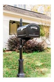 Resim markentegra Dekoratif Posta Kutusu Direği - Siyah 