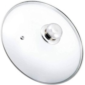 Resim Ermiya Paslanmaz Çelik Tepeli Tencere Tava Sahan Cam Kapak 18 CM 