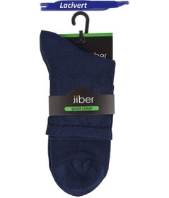 Resim Jiber Erkek Bambu Uzun Lastiksiz Şeker Çorap 5999 - 12 Adet Lacivert 
