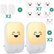 Resim 2 adet/paket Hareket Sensörlü Gece Lambası, 3 Mod, 5 Ayarlanabilir Parlaklık Seviyesi, Duvara Monte, Oda, Yatak Odası, Merdivenler için Uygun, Aydınlatma Aksesuarları 