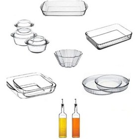 Resim Paşabahçe Borcam Tepsi Ve Tencre Seti - 12 Parça Borcam Çeyiz Seti 