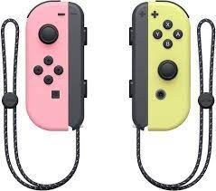 Resim Nintendo Switch Joy Con Pastel Pembe Sarı 