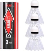 Resim Moveevo Plastik Badminton Topu 3 Adet - Kompozit Mantar, Esnek, Dayanıklı - Başlangıçcılar İçin Egzersiz Ve Stres Azaltma 