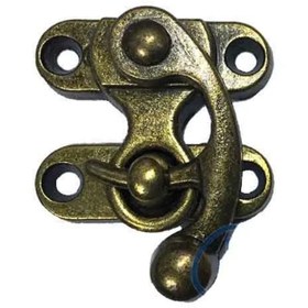 Resim Lokiboo Kancalı Yay Gözü, Ahşap Kutu Klipsi - Küçük, Antik, 1 Adet ( Lisinya ) 