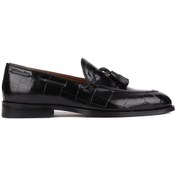 Resim Shoetyle - Siyah Croco Deri Püsküllü Erkek Klasik Ayakkabı 250-7951-835 Siyah 