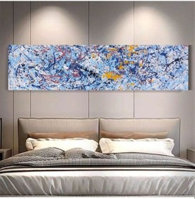 Resim Soyut Büyük Boy El Yapımı Yağlı Boya Tablo 165x65cm Hij4053l 