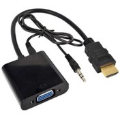 Resim Gomax HDMI To Vga Dönüştürücü Ses Kablosu Siyah 