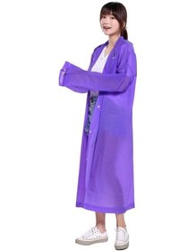 Resim Unisex Mor Yağmurluk 