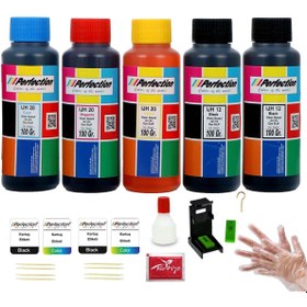 Resim Perfection HP 654 Uyumlu Deskjet İnk Advantage Muadil Kartuş Dolum Seti 5 x 100 gr. 