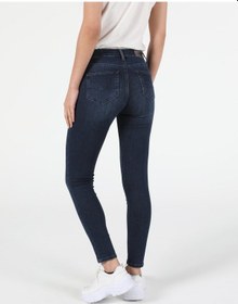 Resim Colin's 759 Lara Orta Bel Dar Paça Super Slim Fit Koyu Mavi Kadın Jean Pantolon CL1053657_Q1.V1_DN08527 Koyu Mavi 