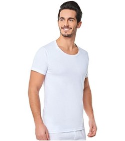 Resim 6 Lı Paket Battal Seher Yıldız Erkek Penye Bisiklet Yaka Atlet-Beyaz-Battal Beyaz 