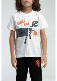 Resim Rolypoly Erkek Çocuk Beyaz Pijama Takımı 5274-47527 Beyaz 