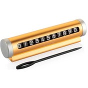 Resim Livx Alüminyum Kasa Çevirmeli Araç Park Telefon Numaratör Gold 