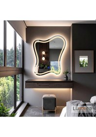 Resim Elvenor Günışığı Lazer Kumlamalı Lavabo & Banyo Aynası Dokunmatik Sensörlü 91 X 110 Cm 
