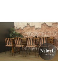 Resim Neiwel Niel Doğal Ahşap Toplantı Masası x 120 x 240 Açık Ceviz 