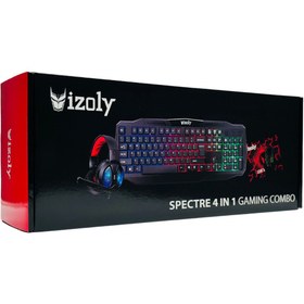 Resim IZOLY İzoly Spectre 4 in 1 Gaming Combo Klavye+Mouse+Kulaklık+Mousepad Seti 