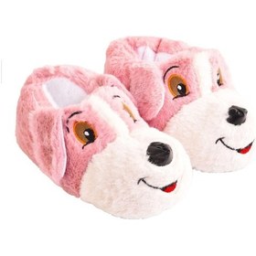 Resim Unisex Çocuk Hayvanlı Köpekli Panduf Ev Botu Pembe 