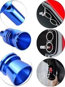 Resim Zauss Aparatlı Islık Sesli Orta Egzoz Ucu Turbo Sesi (Krom-Gri) 