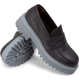 Resim Deery Hakiki Deri Gri Loafer Kadın Ayakkabı - 01903zgrıp01 Gri 