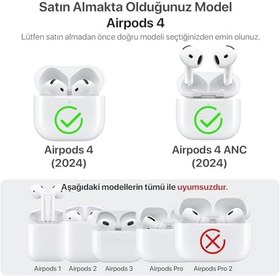 Resim Minesk Airpods 4. Nesil ile Uyumlu Leather Skin Serisi Parmak İzi Tutmayan Dış Yüzeye Sahip ve Mükemmel Koruma Sağlayan Orta Sertlikte Silikon Kılıf (Haki, Airpods 4) 